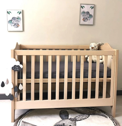 Protège barreaux pour lits et parcs bébé, beige